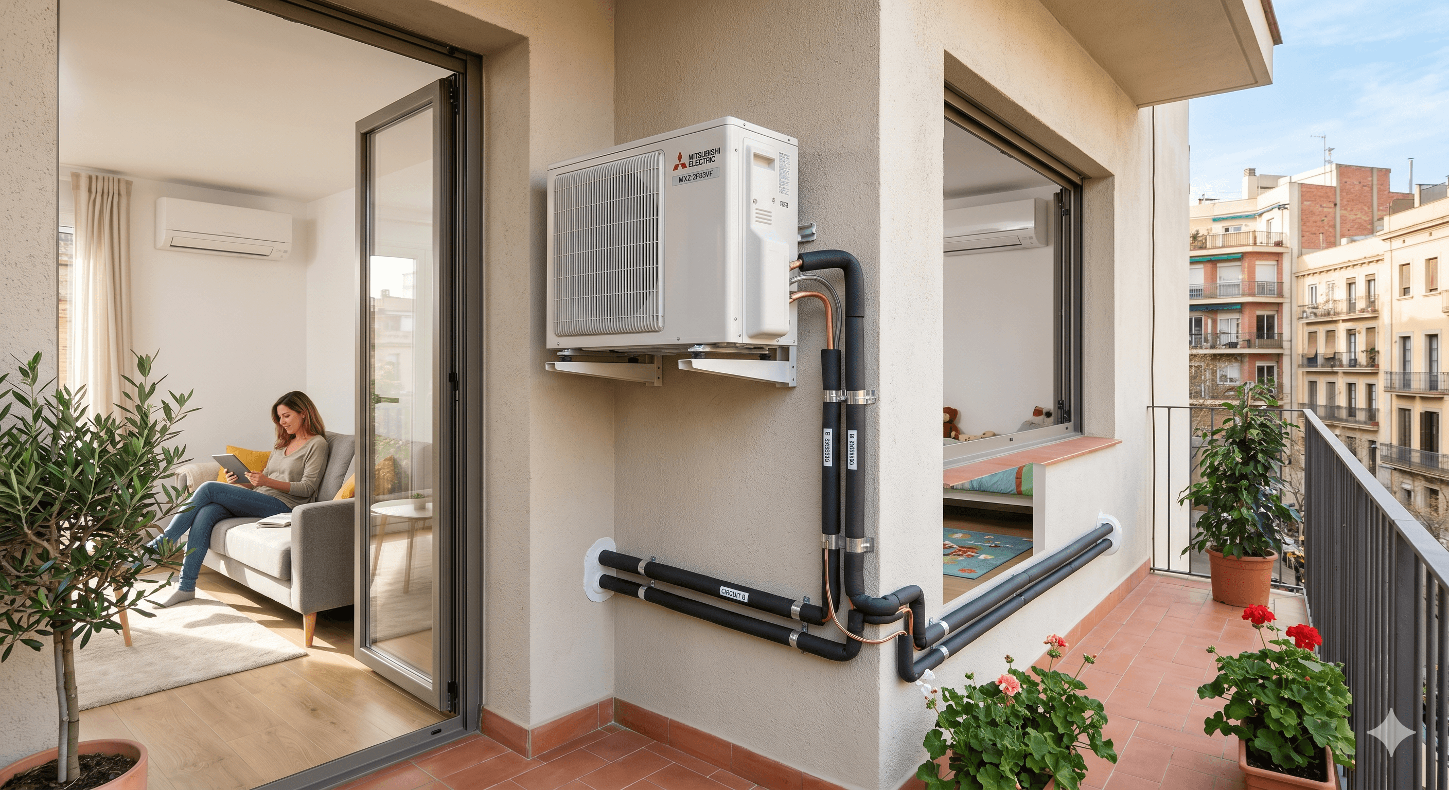 Sistema multisplit multi-zona